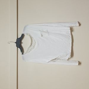 White lace longsleeve blouse